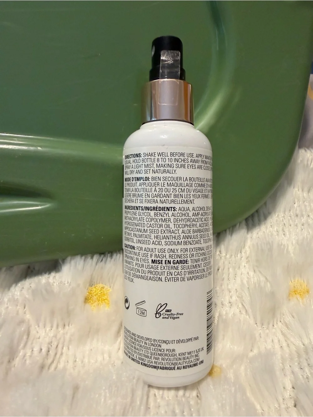 Revolution White Setting Spray Trio with Rose Gold Pumps